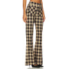 Checkered pattern Luxurious High waisted Slim Formal style Elegant Delicate Woman's Pants