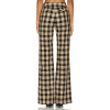 Checkered pattern Luxurious High waisted Slim Formal style Elegant Delicate Woman's Pants