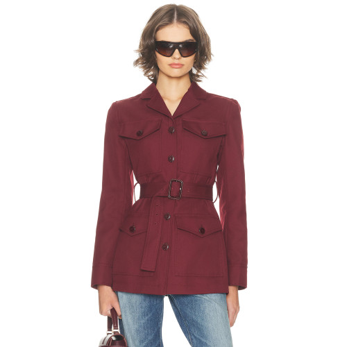 Exquisite Front Pocket Formal style Classical Belt trims Slight V neckline Woman's Fashion Coat