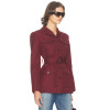 Exquisite Front Pocket Formal style Classical Belt trims Slight V neckline Woman's Fashion Coat