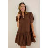 2025 New Fashion Front button Customized Casual Comfortable Elegant Woman's Mini Dress