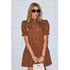 2025 New Fashion Front button Customized Casual Comfortable Elegant Woman's Mini Dress