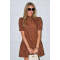 2025 New Fashion Front button Customized Casual Comfortable Elegant Woman's Mini Dress