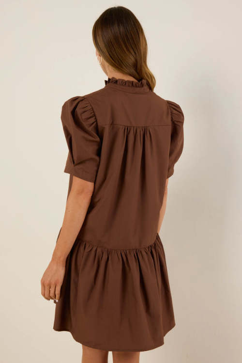 2025 New Fashion Front button Customized Casual Comfortable Elegant Woman's Mini Dress