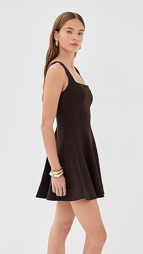 Feminine High quality Sexy Square neckline Backless Sleeveless Woman's Mini Dress