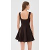 Feminine High quality Sexy Square neckline Backless Sleeveless Woman's Mini Dress