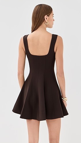 Feminine High quality Sexy Square neckline Backless Sleeveless Woman's Mini Dress