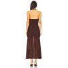 Customized New fashion Halter V neckline Backless Lightweight Sexy Woman's Midi Dress