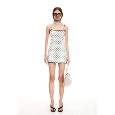 Spaghetti strap Backless Polka dot Exquisite Fashionable Chic Stylish Woman's Mini Dress