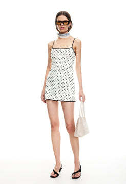 Spaghetti strap Backless Polka dot Exquisite Fashionable Chic Stylish Woman's Mini Dress