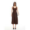 Round neckline Luxurious Exquisite Open back Woman's Fashion Customized Midi Dress