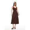 Round neckline Luxurious Exquisite Open back Woman's Fashion Customized Midi Dress