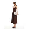 Round neckline Luxurious Exquisite Open back Woman's Fashion Customized Midi Dress