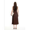 Round neckline Luxurious Exquisite Open back Woman's Fashion Customized Midi Dress