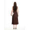 Round neckline Luxurious Exquisite Open back Woman's Fashion Customized Midi Dress