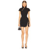 Cheongsam style Cut out Slim Bodycon High neckline Charming Chic Woman's Mini Dress