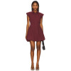 Elegant Feminine High quality Sexy Square neckline Backless Sleeveless Woman's Mini Dress