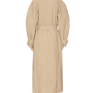 Chic High end Fashionable Exquisite Elegant Wide lapel Belt trims Woman's Trench coat