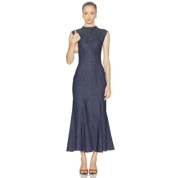 Bodycon High quality Sleeveless Delicate Elegance Fitted bodies Fashionable Midi Dress