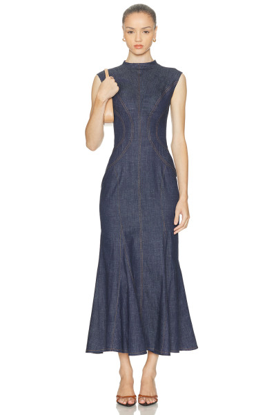Bodycon High quality Sleeveless Delicate Elegance Fitted bodies Fashionable Midi Dress