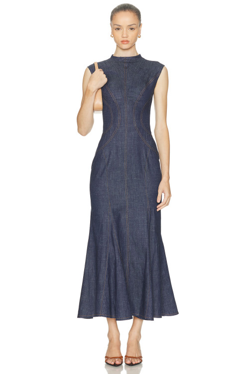 Bodycon High quality Sleeveless Delicate Elegance Fitted bodies Fashionable Midi Dress