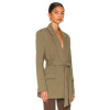 Delicate V neckline Belt trims Elegant Fashionable Exquisite Luxurious Woman's Blazer