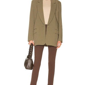 Delicate V neckline Belt trims Elegant Fashionable Exquisite Luxurious Woman's Blazer