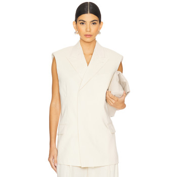 Customized Classical Formal notched lapel Business style Sleeveless Woman's Blazer