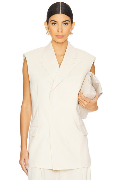Customized Classical Formal notched lapel Business style Sleeveless Woman's Blazer
