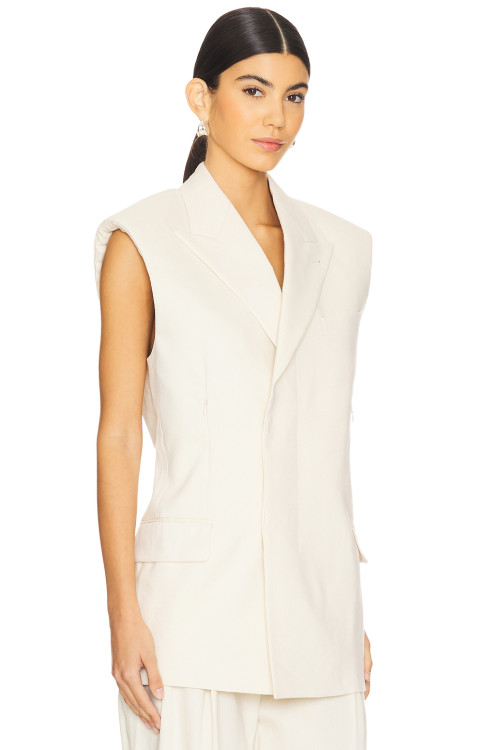 Customized Classical Formal notched lapel Business style Sleeveless Woman's Blazer