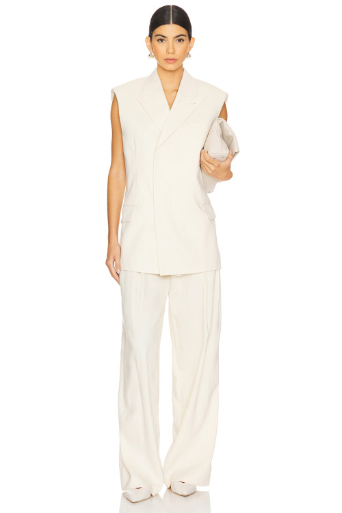 Customized Classical Formal notched lapel Business style Sleeveless Woman's Blazer