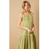Camisole Open back Sleeveless Halterneck design Delicate Elegance Woman's Midi Dress