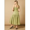 Camisole Open back Sleeveless Halterneck design Delicate Elegance Woman's Midi Dress