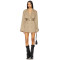 Fashionable Notched lapel Detachable belt Hot sale Elegance Mini Trench coat Dress