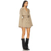 Fashionable Notched lapel Detachable belt Hot sale Elegance Mini Trench coat Dress