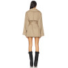Fashionable Notched lapel Detachable belt Hot sale Elegance Mini Trench coat Dress