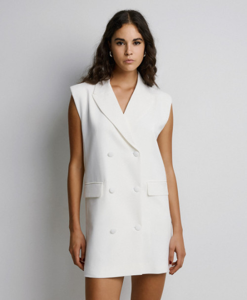 Sleeveless Hot sale Elegant Casual Comfortable New fashion Bow tie Woman's Blazer Dress
