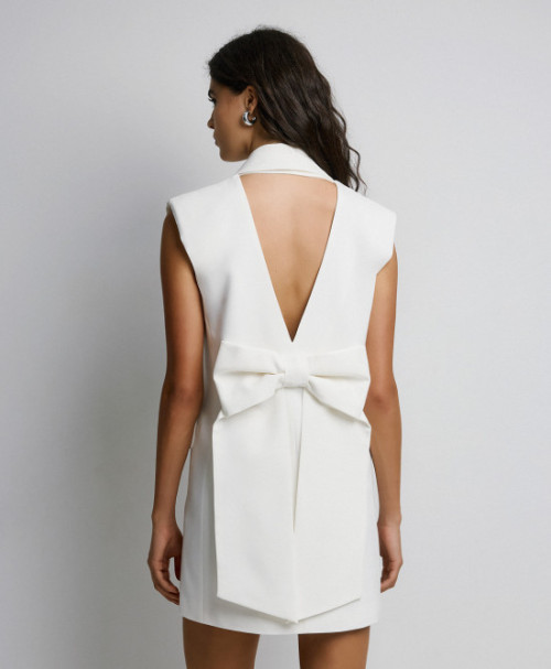 Sleeveless Hot sale Elegant Casual Comfortable New fashion Bow tie Woman's Blazer Dress