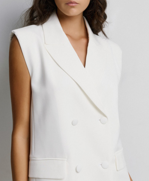 Sleeveless Hot sale Elegant Casual Comfortable New fashion Bow tie Woman's Blazer Dress