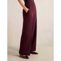 High waisted Versatile Sophisticated Smooth Draped Polished Relaxed Woman's Fashion Pants