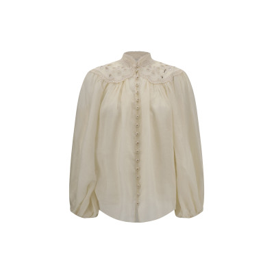 Embroidery Elegance Hot sale Lightweight Flowy Comfortable Woman's Fashion Blouses