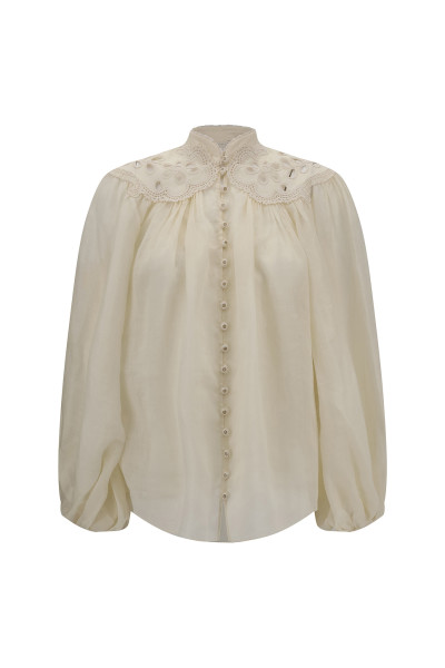 Embroidery Elegance Hot sale Lightweight Flowy Comfortable Woman's Fashion Blouses
