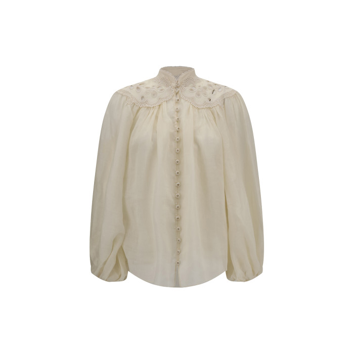 Embroidery Elegance Hot sale Lightweight Flowy Comfortable Woman's Fashion Blouses