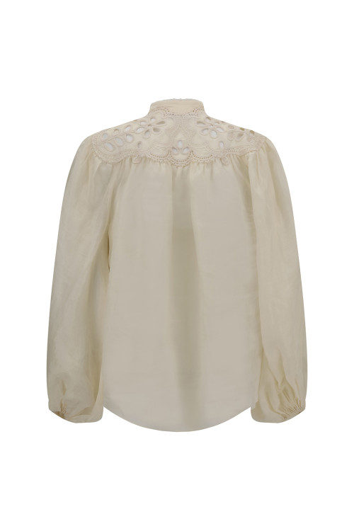 Embroidery Elegance Hot sale Lightweight Flowy Comfortable Woman's Fashion Blouses