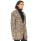 Textured Leopard print Plush Eye catching Chic Elegant Hot sale Fashion Woman's Coats