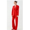 Vibrant Formal Office style V neckline Lapel collar Tailored fit Woman's Fashion Blazer