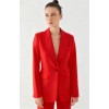 Vibrant Formal Office style V neckline Lapel collar Tailored fit Woman's Fashion Blazer