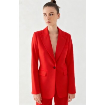 Vibrant Formal Office style V neckline Lapel collar Tailored fit Woman's Fashion Blazer