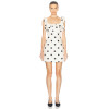 Sleeveless Feminine Playfulness Elegance Polka dots Square neckline Woman's Mini Dress
