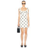 Sleeveless Feminine Playfulness Elegance Polka dots Square neckline Woman's Mini Dress